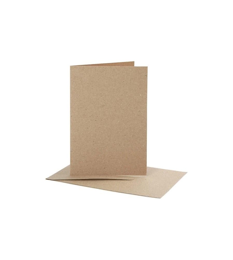 Dubbele kaart - A4 - Foldkraft bruin kraftpapier  - 225 G/M2